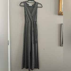 Jessica Simpson Striped Wrap-Style Stretch Maxi Dress Sz S